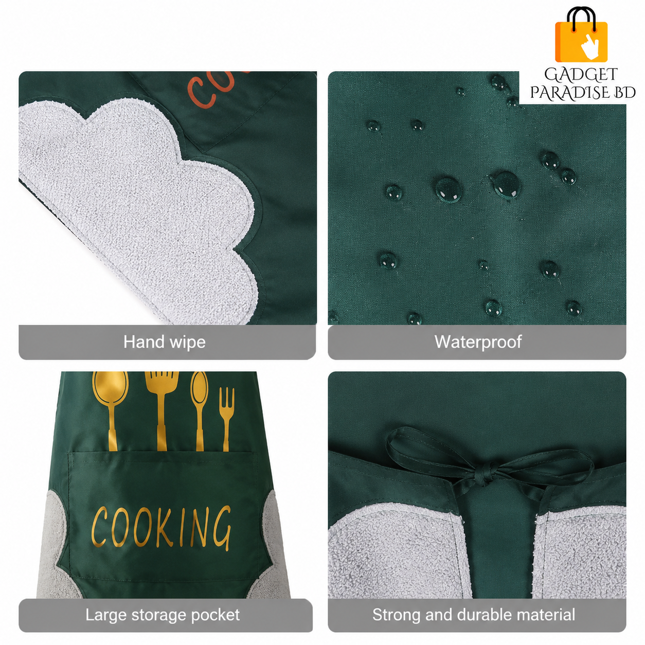 Waterproof Cooking Pring Kitchen Apron 1 Pc - Image 3
